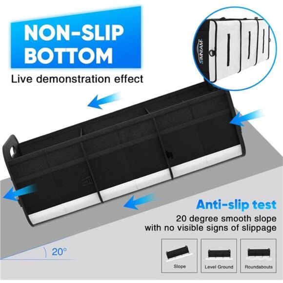 Large Car Trunk Organizer - with 5 Compartments Trunk Organizers and Storage SUV - Picture 5 of 7